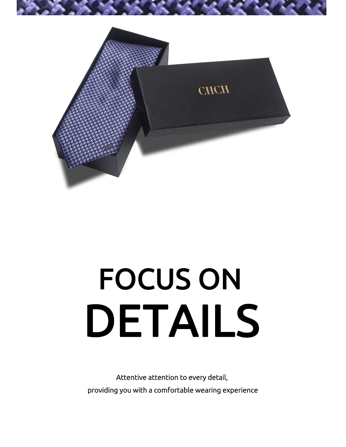 CHCH Business Men's Tie NeckTie 8cm Ties for Men Formal Luxury Wedding High Quality Gravata