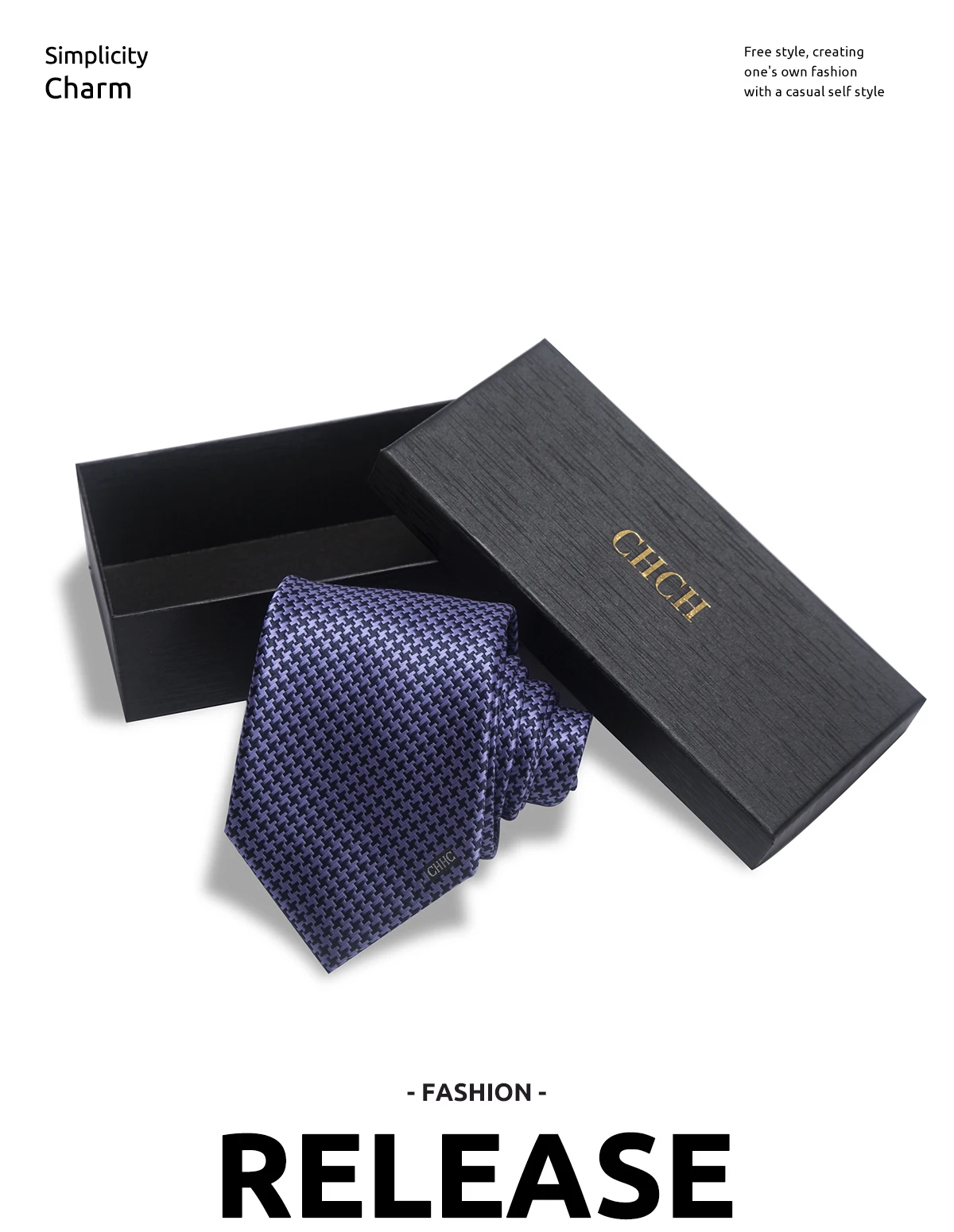 CHCH Business Men's Tie NeckTie 8cm Ties for Men Formal Luxury Wedding High Quality Gravata