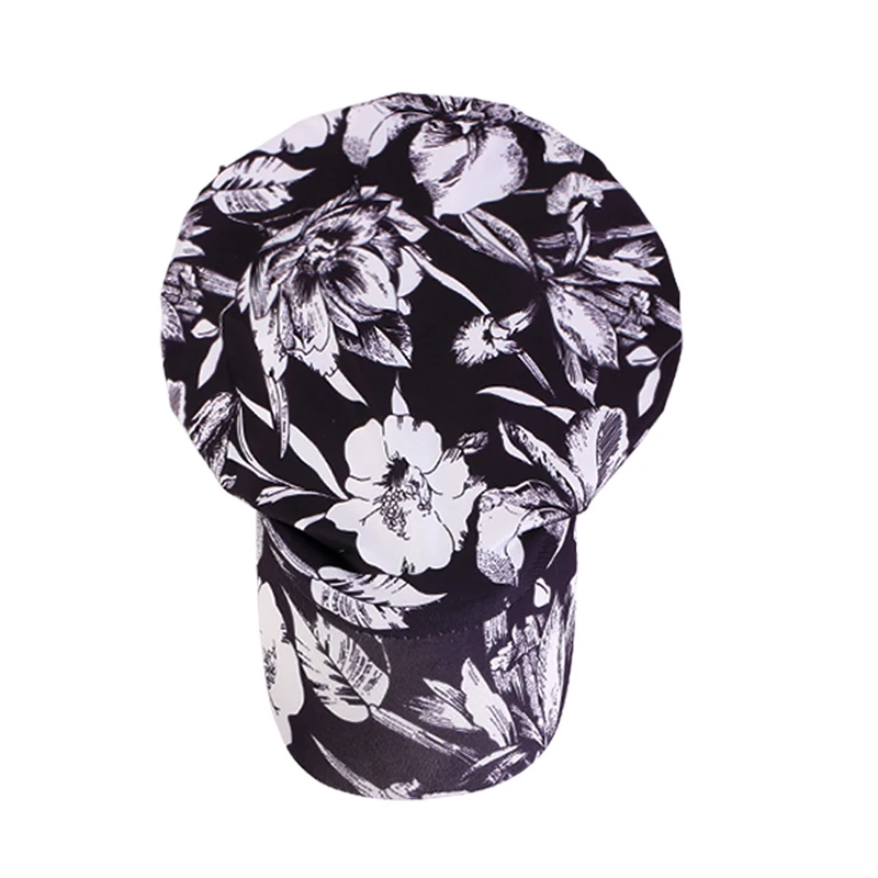 New Muslim Women Brim Cap Pre-Tied Sun Visor Turban Ethnic Print Baseball Caps Head Scarf Hijab Bandage Female Outdoor Hat