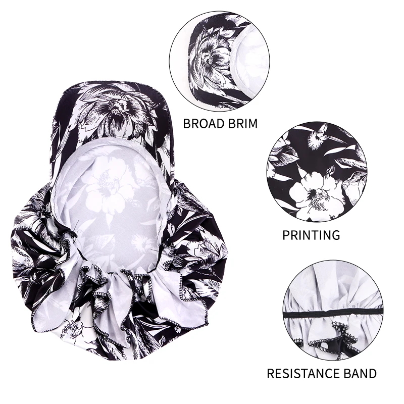 New Muslim Women Brim Cap Pre-Tied Sun Visor Turban Ethnic Print Baseball Caps Head Scarf Hijab Bandage Female Outdoor Hat