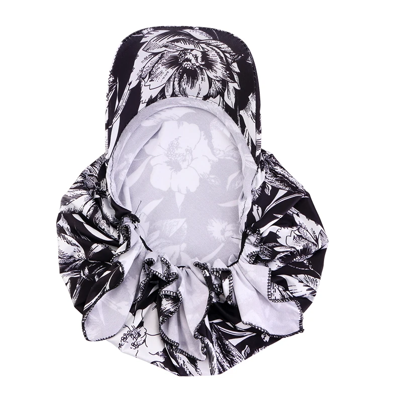New Muslim Women Brim Cap Pre-Tied Sun Visor Turban Ethnic Print Baseball Caps Head Scarf Hijab Bandage Female Outdoor Hat