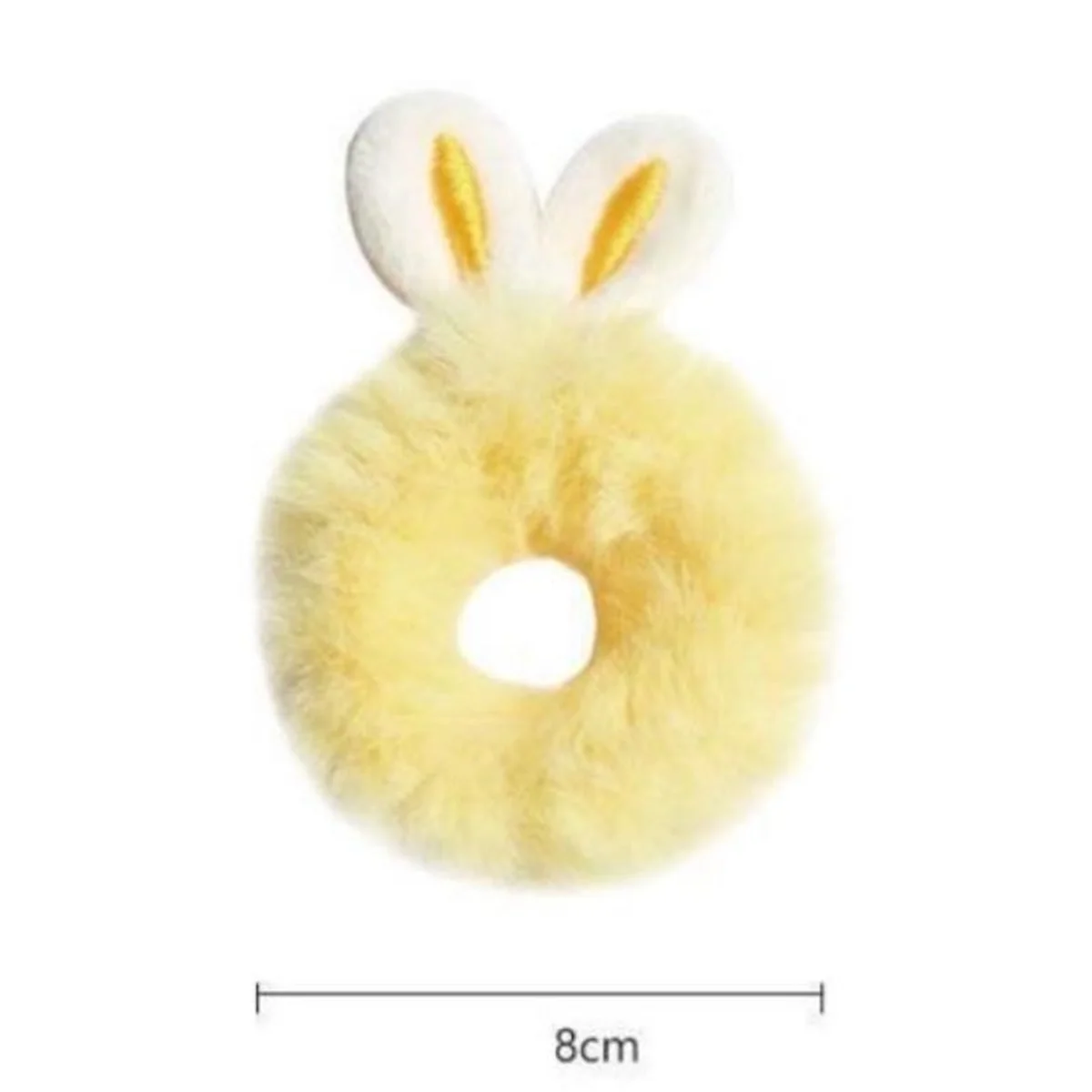 4Pcs Cute Plush Rabbit Ears Scrunchies Hair Ties Fluffy Ponytail Holder Hair Elastics Scrunchy Spiral Hair Ring Hair Accessory