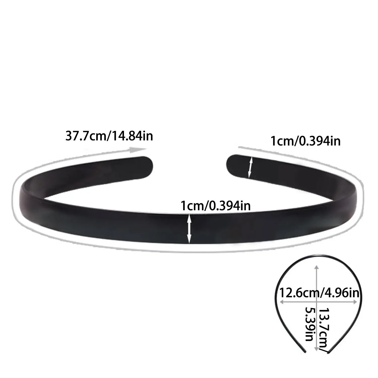 1PCs Black Simple Wide Headband 1~4cm Girl Women DIY Jewelry Material Cloth Headband Semi-finished Hair Accessories Wholesale