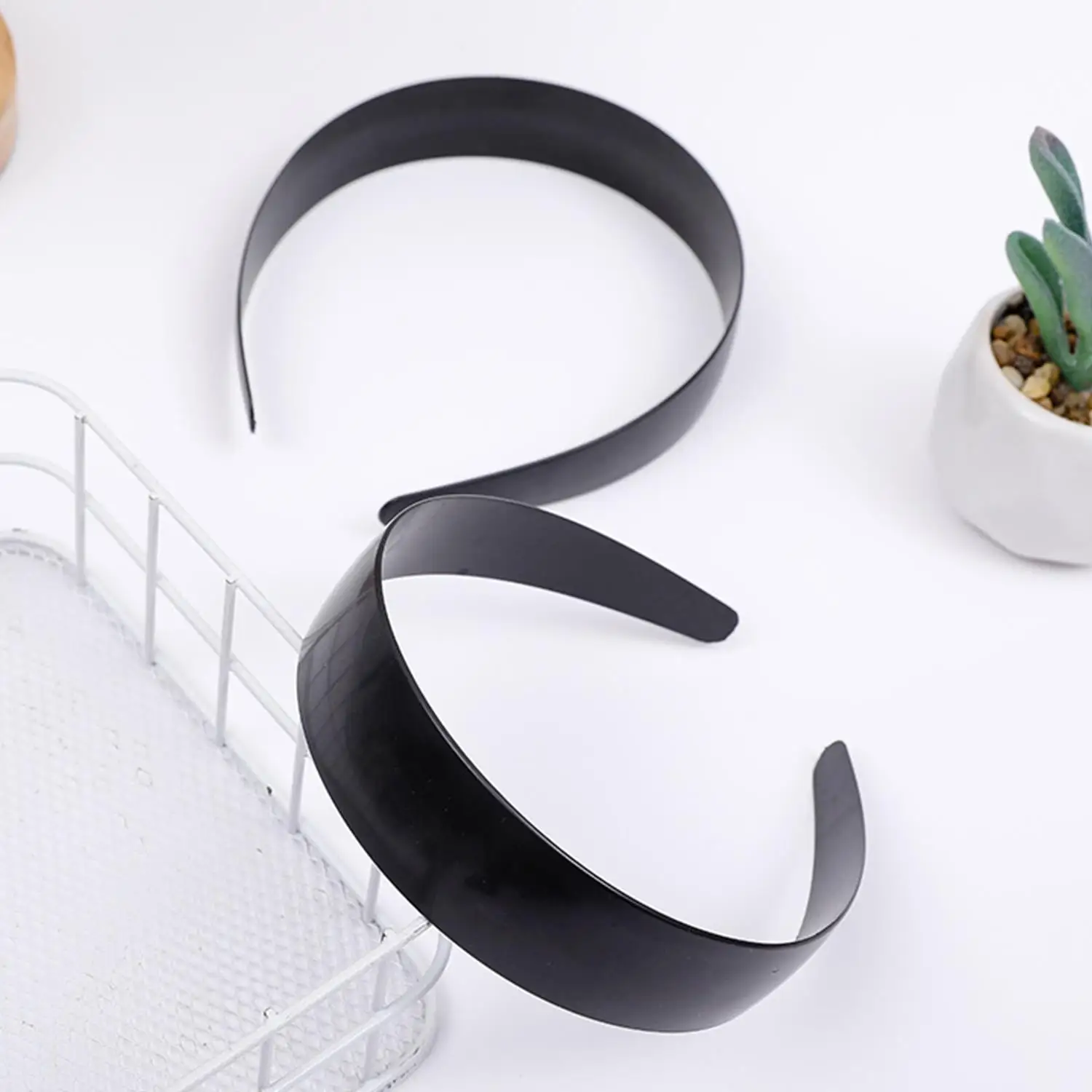 1PCs Black Simple Wide Headband 1~4cm Girl Women DIY Jewelry Material Cloth Headband Semi-finished Hair Accessories Wholesale