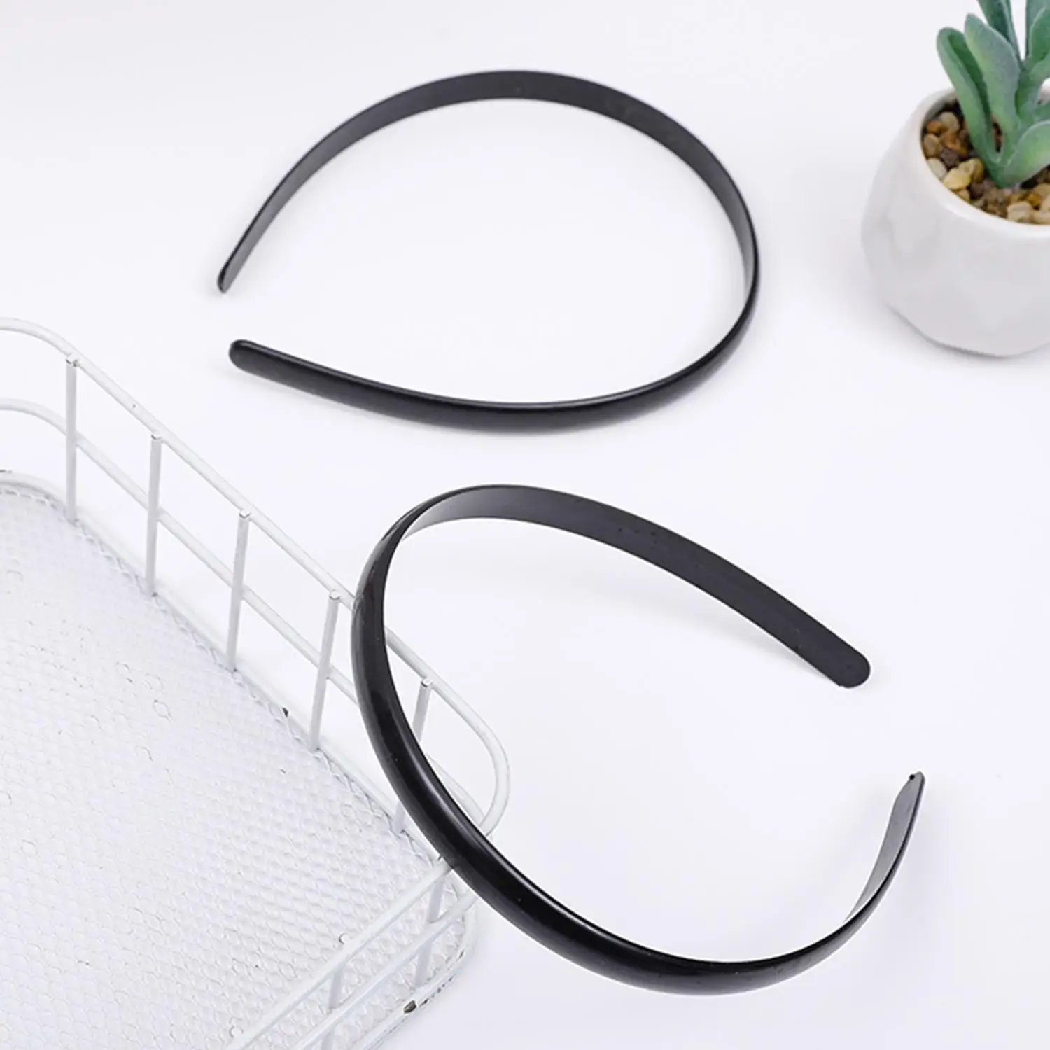 1PCs Black Simple Wide Headband 1~4cm Girl Women DIY Jewelry Material Cloth Headband Semi-finished Hair Accessories Wholesale