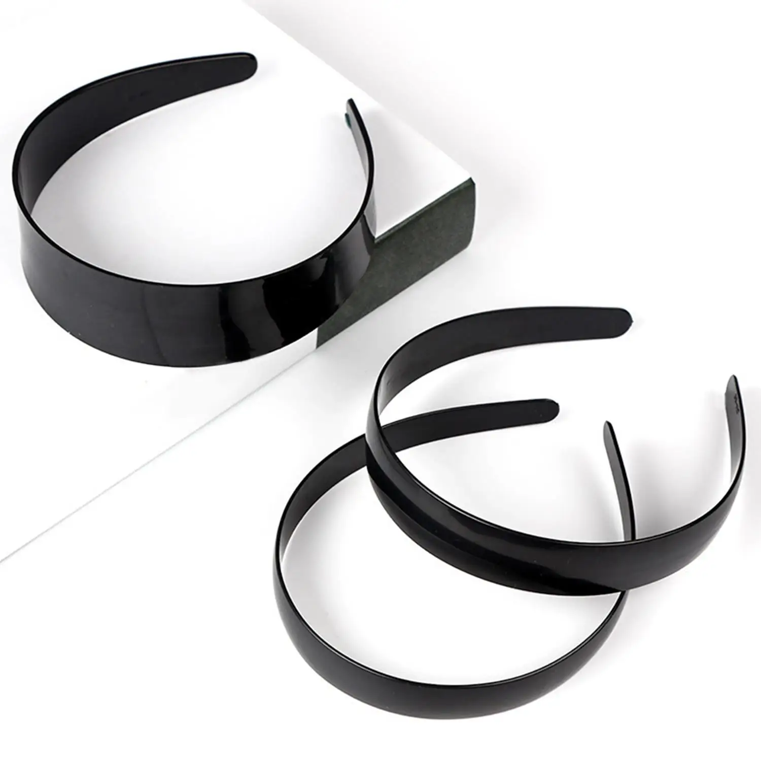 1PCs Black Simple Wide Headband 1~4cm Girl Women DIY Jewelry Material Cloth Headband Semi-finished Hair Accessories Wholesale