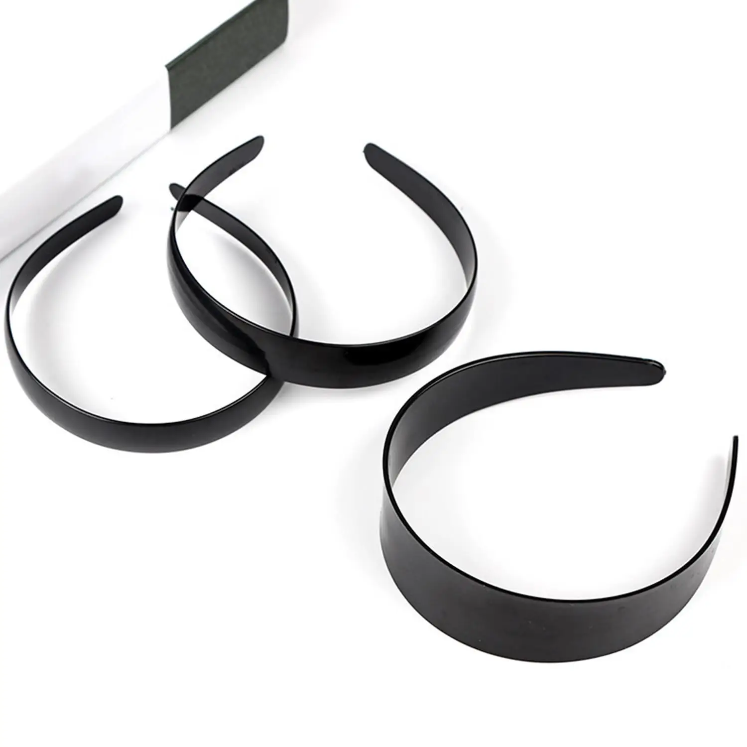 1PCs Black Simple Wide Headband 1~4cm Girl Women DIY Jewelry Material Cloth Headband Semi-finished Hair Accessories Wholesale
