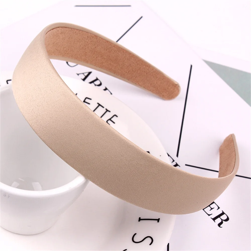 Solid Wide Hairbands For Women Girls Satin Hair Bands Fashion Headband Hair Hoop for Korean Hair Accessories Gift