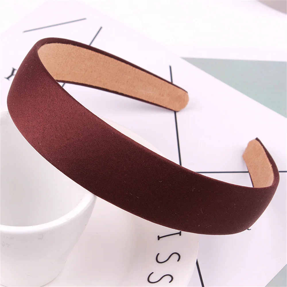 Solid Wide Hairbands For Women Girls Satin Hair Bands Fashion Headband Hair Hoop for Korean Hair Accessories Gift