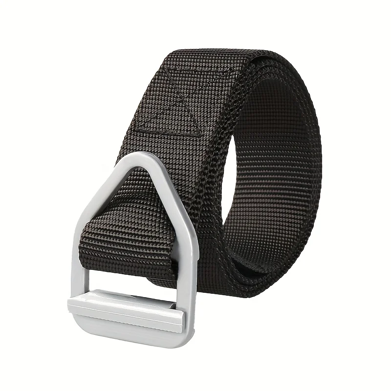 1pcs Alloy Triangular Buckle Canvas Belt,Outdoor Men's Sports Casual Belt, Casual Sturdy and Durable,breathable and Lightweight