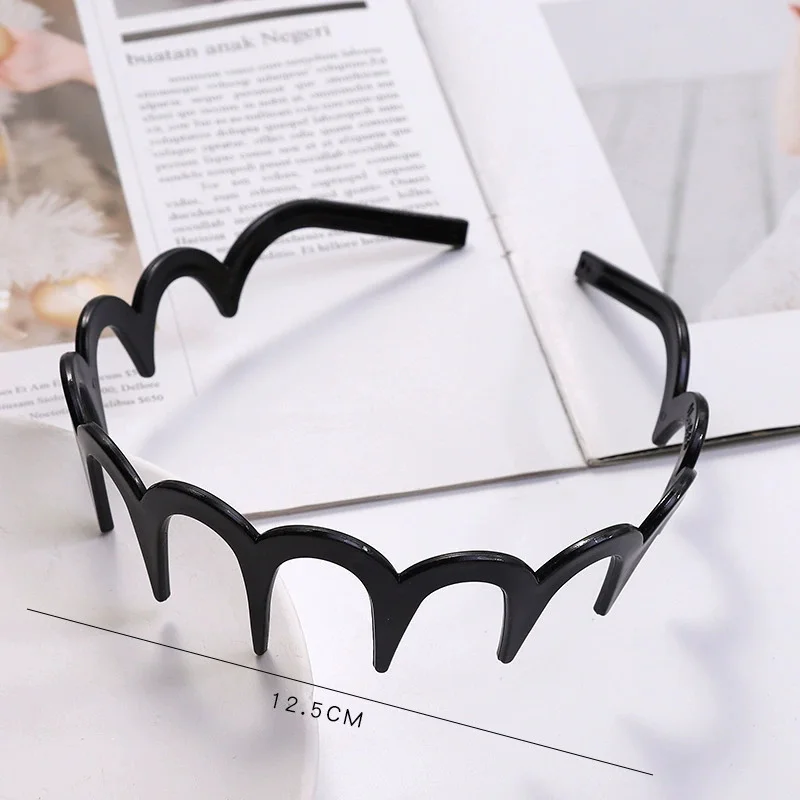 Fashion Wave Headbands for Women Solid Color Toothed Non-slip Hair Bands Girl Face Wash Sports Hairbands Hair Accessories