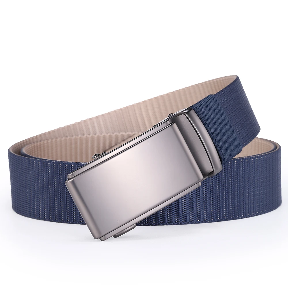 High Quality Men's Belt Automatic Buckle Tactical Canvas Nylon Male Belts Luxury Brands Waist Belt for Jeans Pant Big Casual
