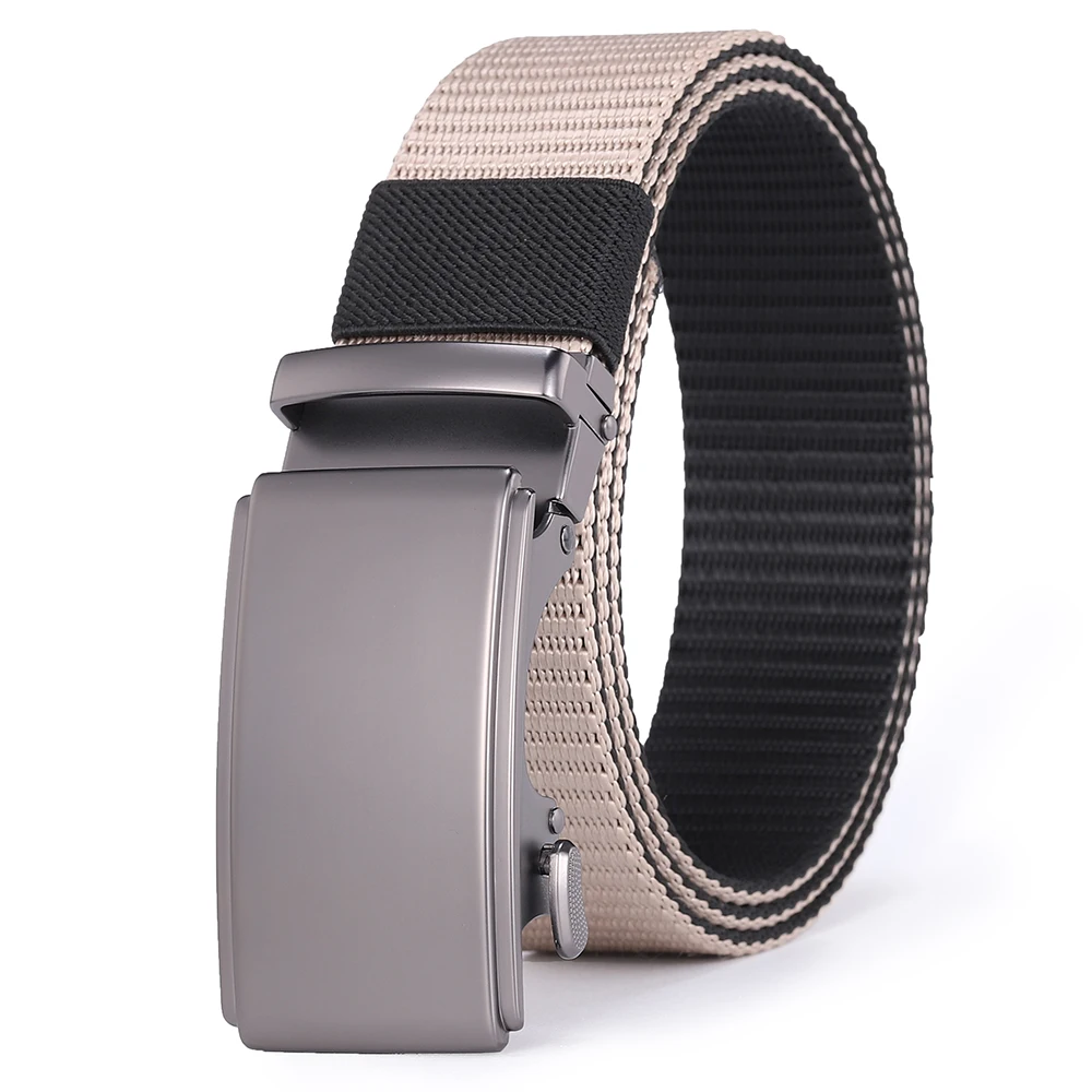 High Quality Men's Belt Automatic Buckle Tactical Canvas Nylon Male Belts Luxury Brands Waist Belt for Jeans Pant Big Casual