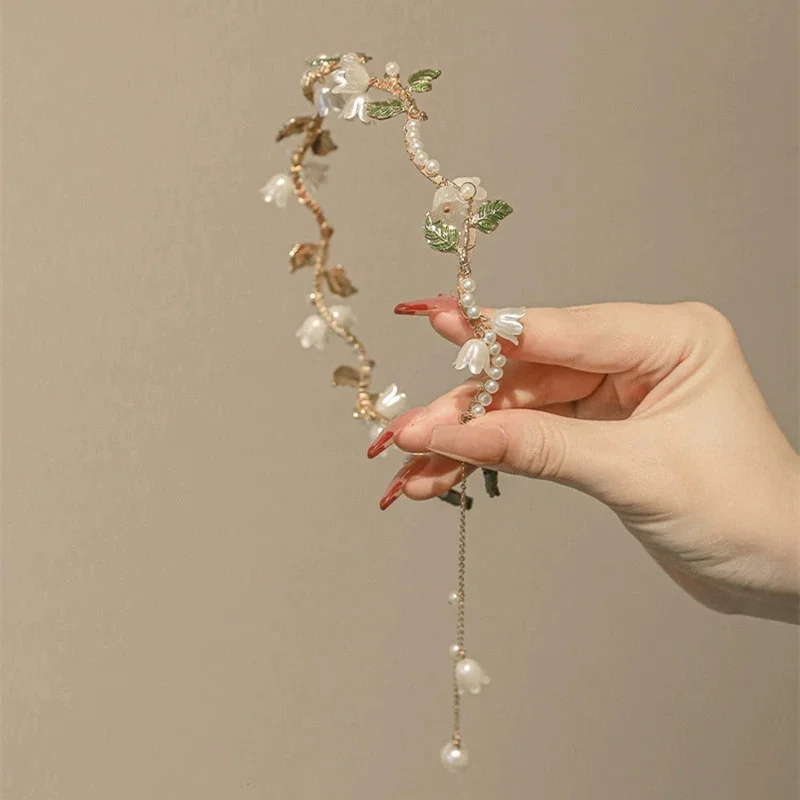Glitter Girls Hair Hoop Korean Style Shining Rhinestone Headband Butterfly Tassel Hairpin Exquisite Jewelry Hair Accessories