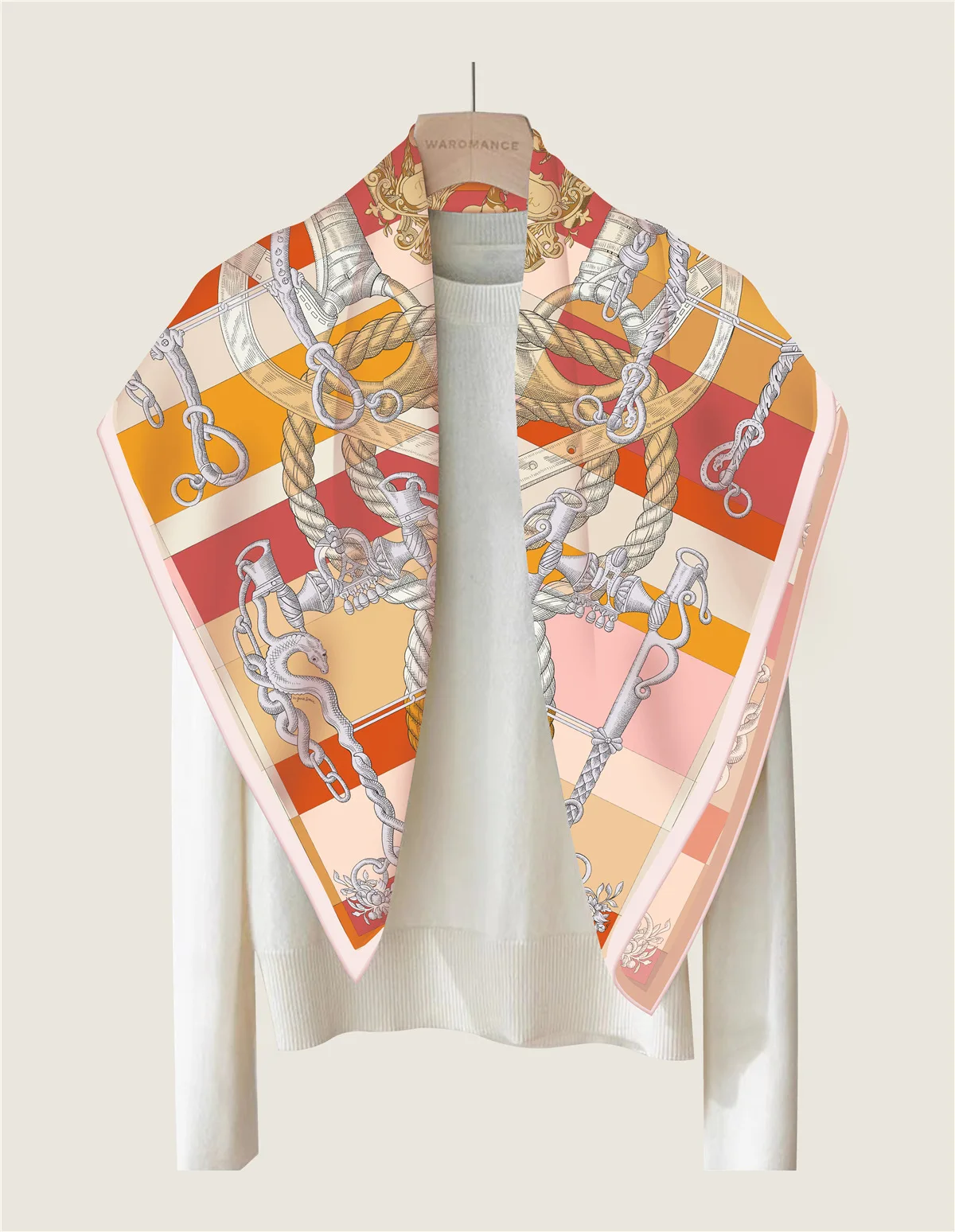 Brand Two-sided Print Headband Scarf Women Fashion 90*90cm Hijab Bandana Neckerhicef Beach Sun Protection Shawl Wrap Headscarf