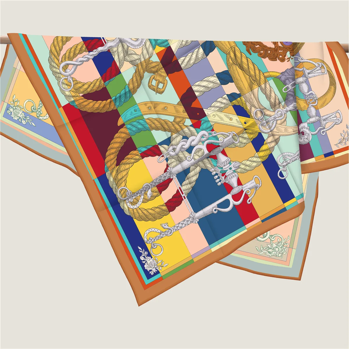 Brand Two-sided Print Headband Scarf Women Fashion 90*90cm Hijab Bandana Neckerhicef Beach Sun Protection Shawl Wrap Headscarf