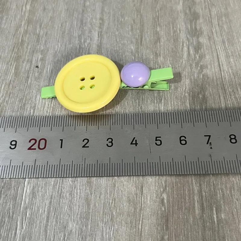 2Pcs/Set 2025 New Cute Button Hairpins For Baby Girl Candy Color Bangs Clip Hair Barrettes Children's Hair Clip Hair Accessories