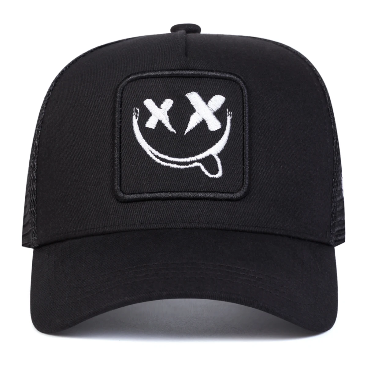Unisex XX Smiling Face Embroidery Baseball Net Caps Spring and Summer Outdoor Adjustable Casual Hats Hip Hop Hat Sunscreen Hat