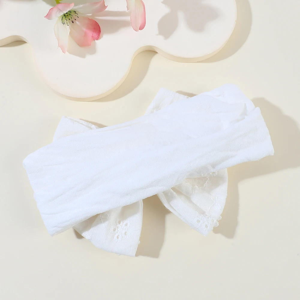 Wide Elastic Headband Soft Non-slip Breathable Head Bands Big Bow Headwrap For Baby Girls Children's Bath Hair Band Accessories