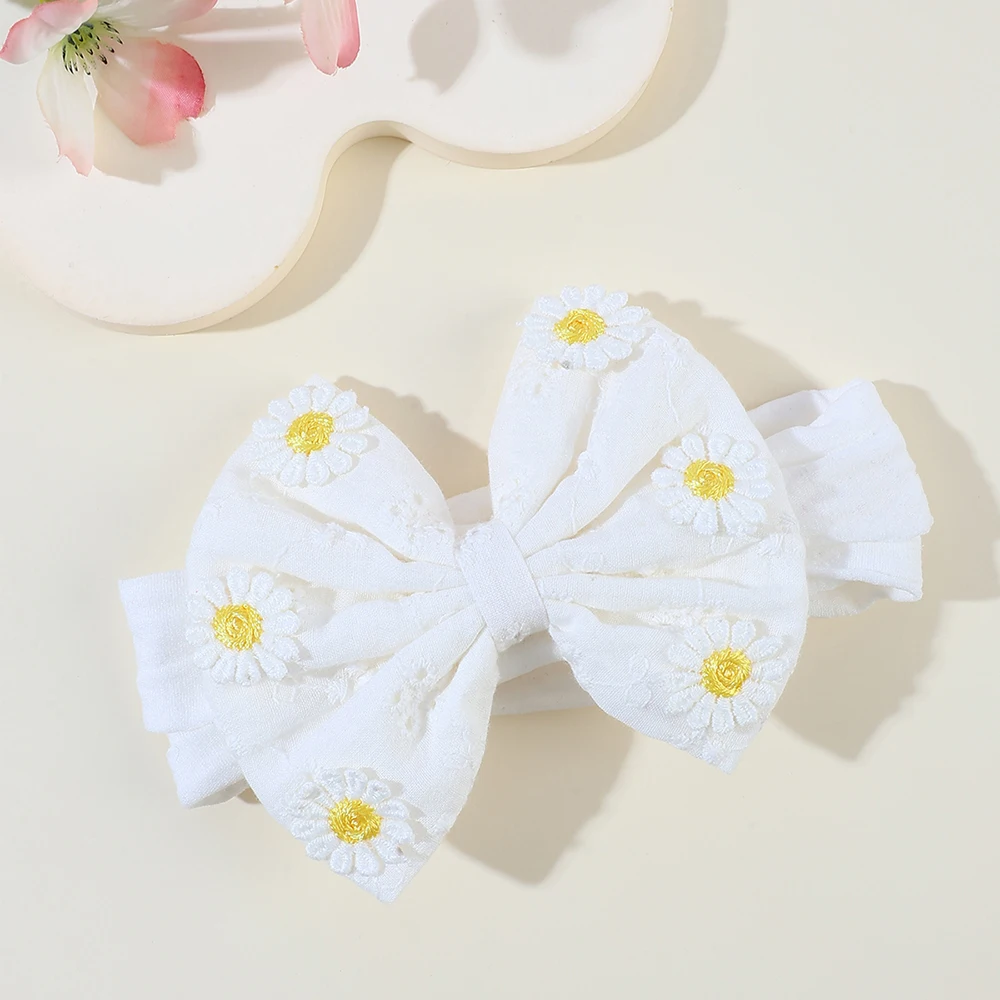 Wide Elastic Headband Soft Non-slip Breathable Head Bands Big Bow Headwrap For Baby Girls Children's Bath Hair Band Accessories