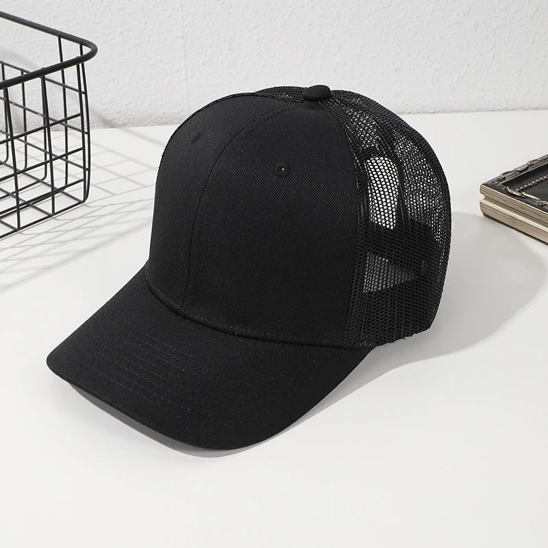 Fashionable Sun Hats Summer Breathable Mesh Men's and Women's Hats Outdoor Solid Color Light Plate Baseball Caps Casual Hats