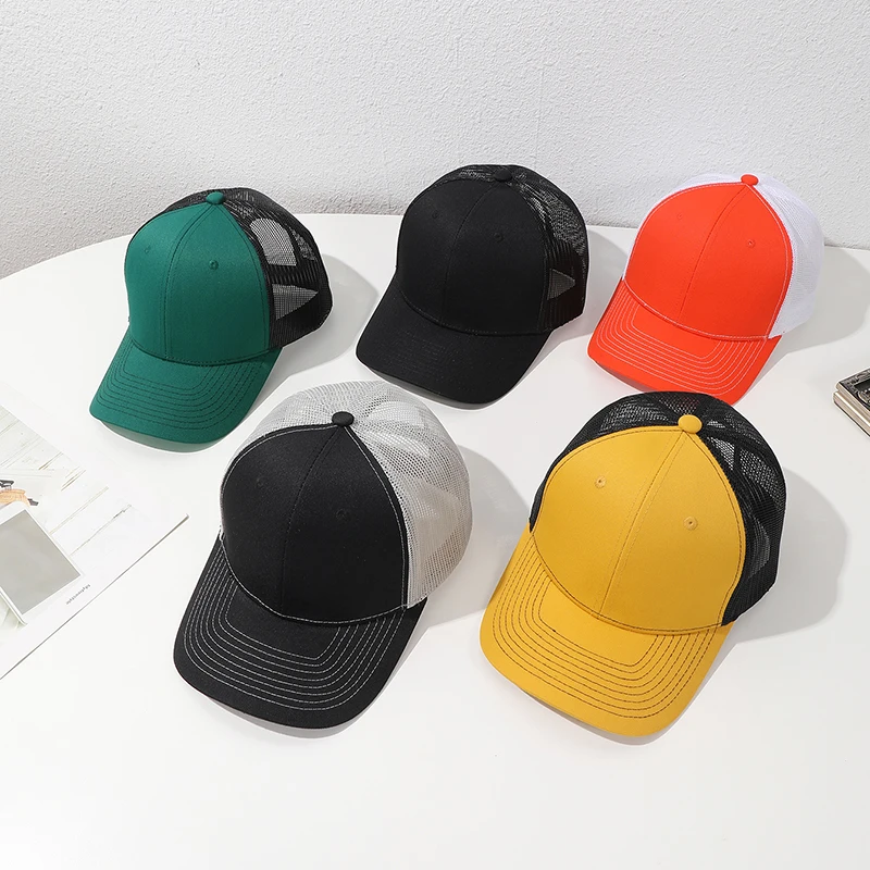 Fashionable Sun Hats Summer Breathable Mesh Men's and Women's Hats Outdoor Solid Color Light Plate Baseball Caps Casual Hats