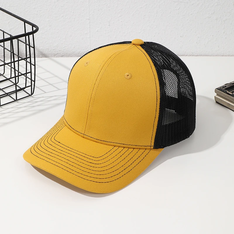 Fashionable Sun Hats Summer Breathable Mesh Men's and Women's Hats Outdoor Solid Color Light Plate Baseball Caps Casual Hats