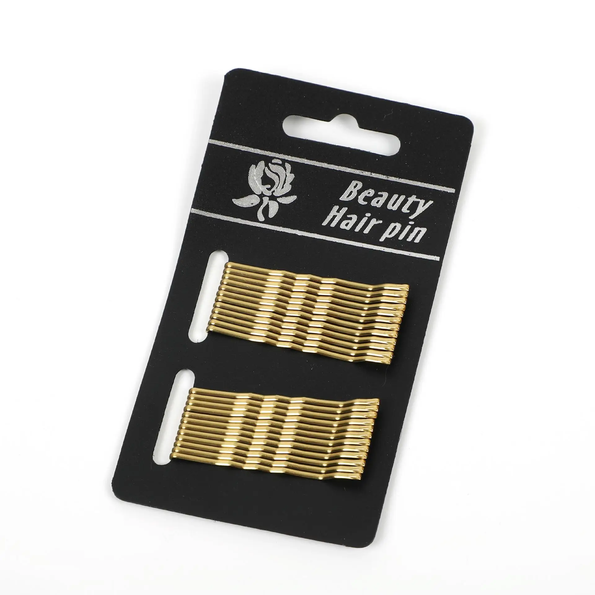 24PCS Black Paintless Color Retention Simple One Word Clip Basic Practical Hair Clip Wire Liu Hair Clip Hair Accessories Hair Ca