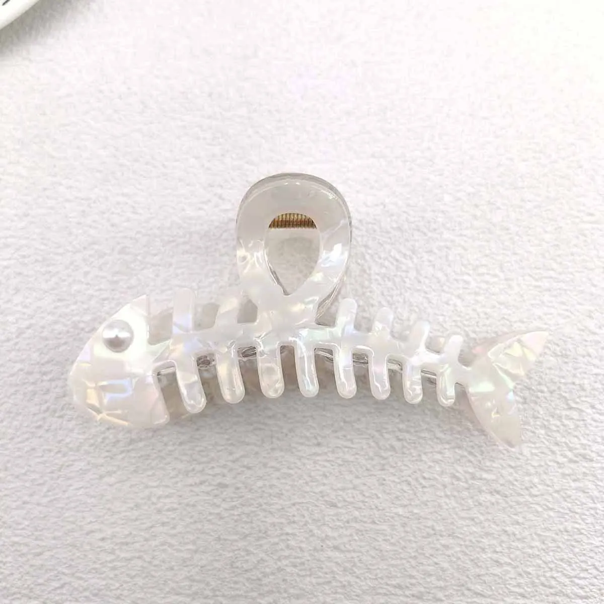 Y2K Colorful Fishbone Hair Claw Creative Personality Shark Clips Fish Barb PVC Crab Hair Clip Hair Accessories for Women