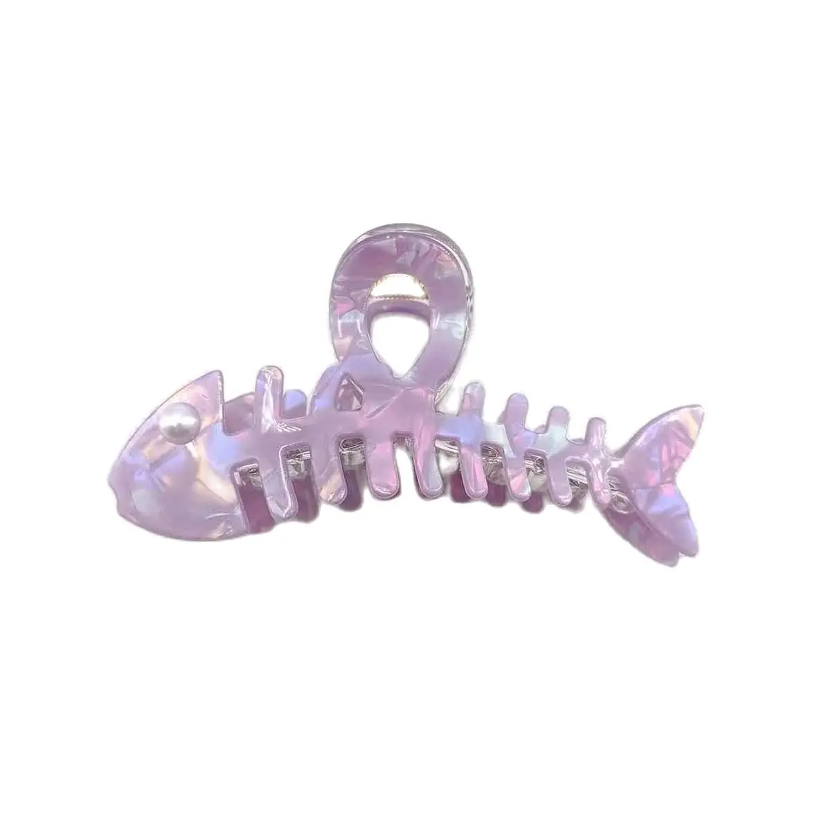 Y2K Colorful Fishbone Hair Claw Creative Personality Shark Clips Fish Barb PVC Crab Hair Clip Hair Accessories for Women