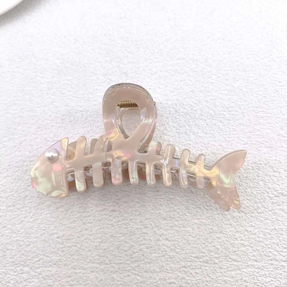 Y2K Colorful Fishbone Hair Claw Creative Personality Shark Clips Fish Barb PVC Crab Hair Clip Hair Accessories for Women