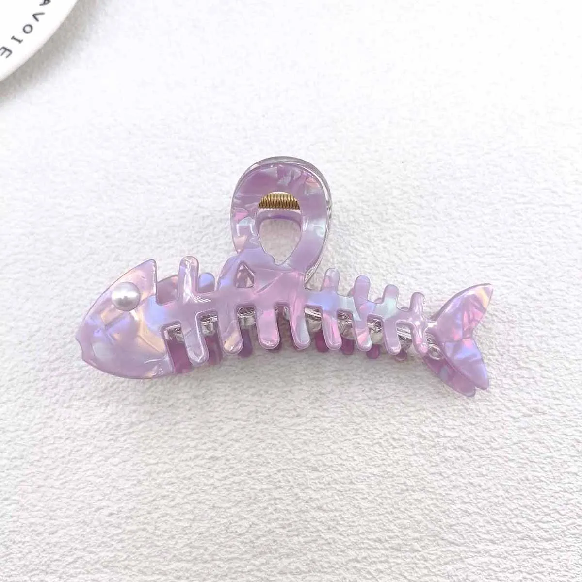 Y2K Colorful Fishbone Hair Claw Creative Personality Shark Clips Fish Barb PVC Crab Hair Clip Hair Accessories for Women