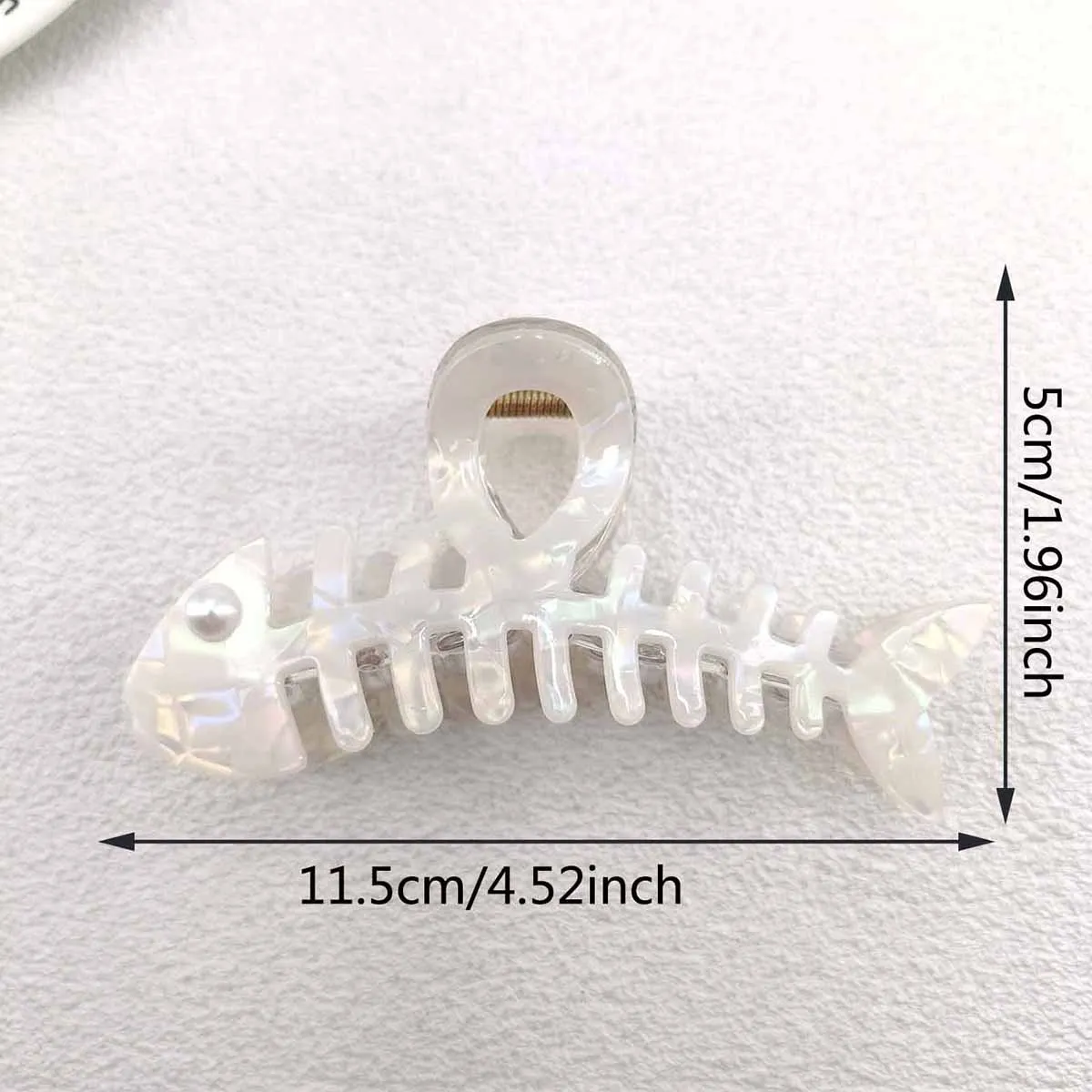 Y2K Colorful Fishbone Hair Claw Creative Personality Shark Clips Fish Barb PVC Crab Hair Clip Hair Accessories for Women
