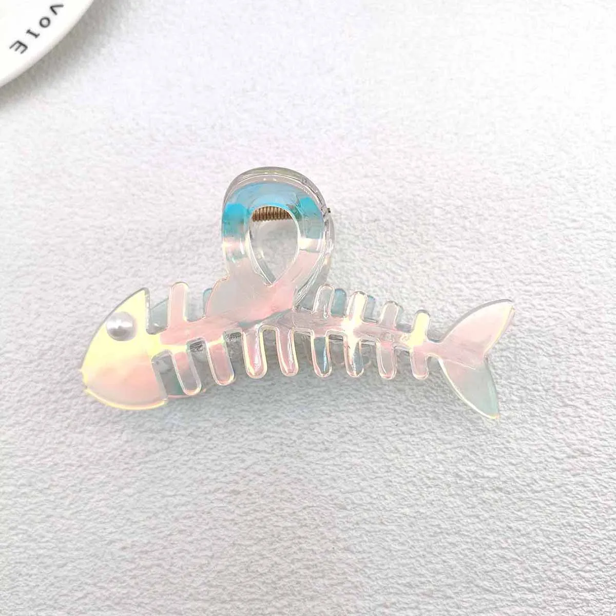 Y2K Colorful Fishbone Hair Claw Creative Personality Shark Clips Fish Barb PVC Crab Hair Clip Hair Accessories for Women