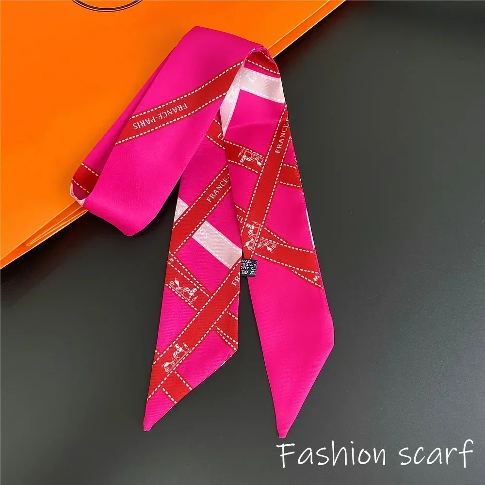 1PC Korean Autumn Hot Sale Fashion Luxurious Ladies Leisure Decoration Twill Long Strip Streamer Silk Scarf Tie Bind bag Ribbon
