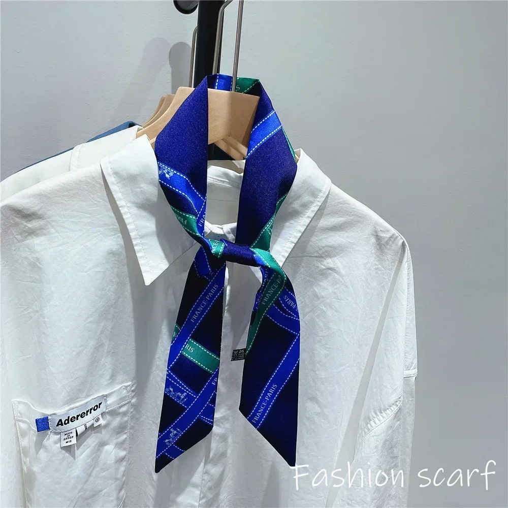 1PC Korean Autumn Hot Sale Fashion Luxurious Ladies Leisure Decoration Twill Long Strip Streamer Silk Scarf Tie Bind bag Ribbon