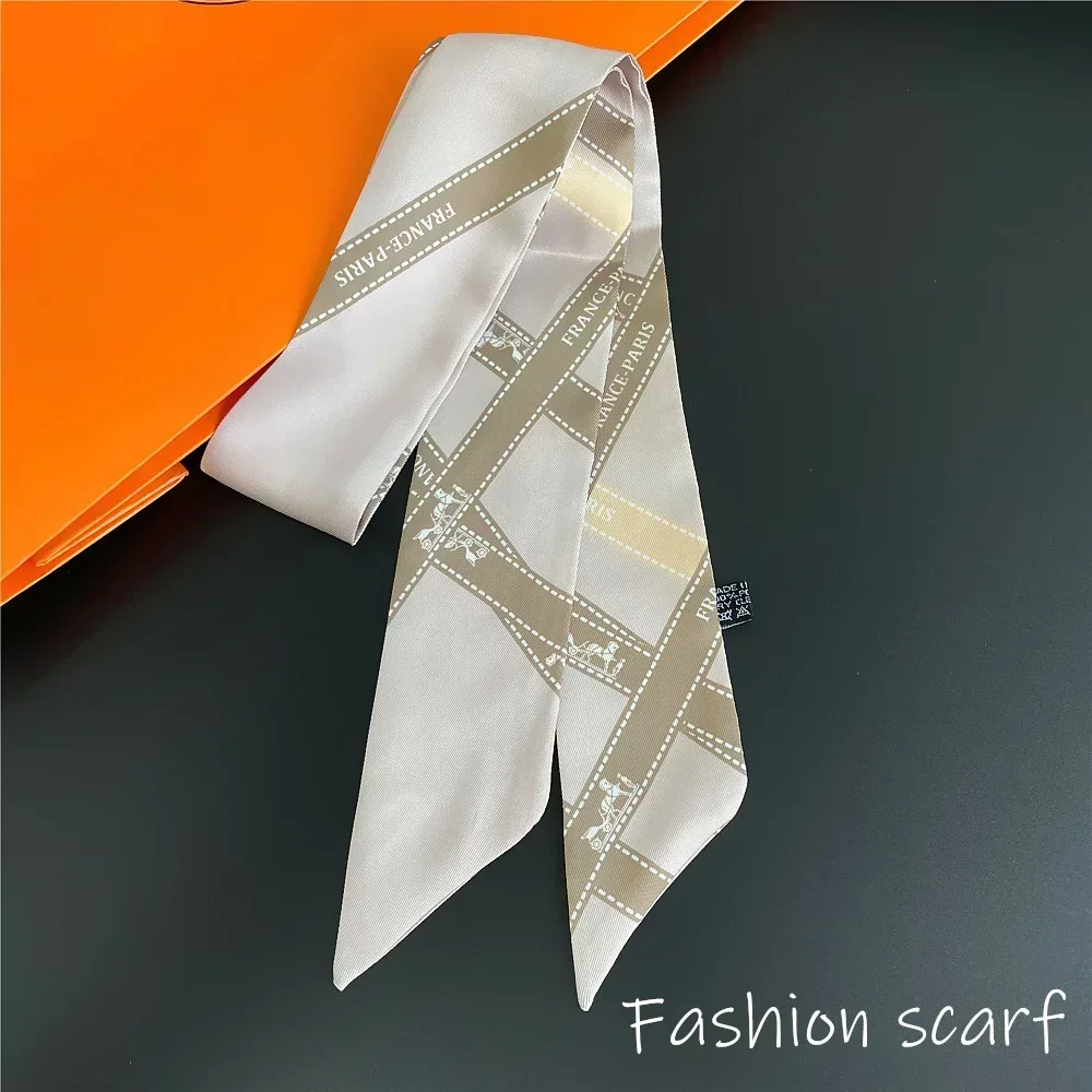 1PC Korean Autumn Hot Sale Fashion Luxurious Ladies Leisure Decoration Twill Long Strip Streamer Silk Scarf Tie Bind bag Ribbon