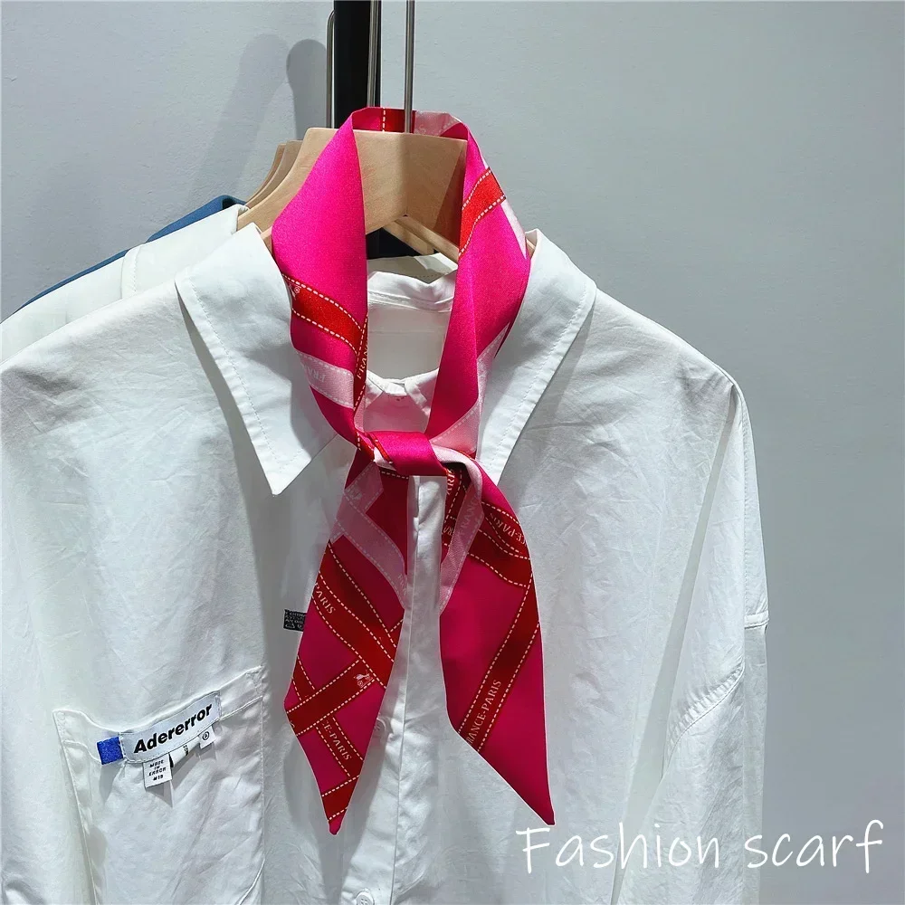 1PC Korean Autumn Hot Sale Fashion Luxurious Ladies Leisure Decoration Twill Long Strip Streamer Silk Scarf Tie Bind bag Ribbon
