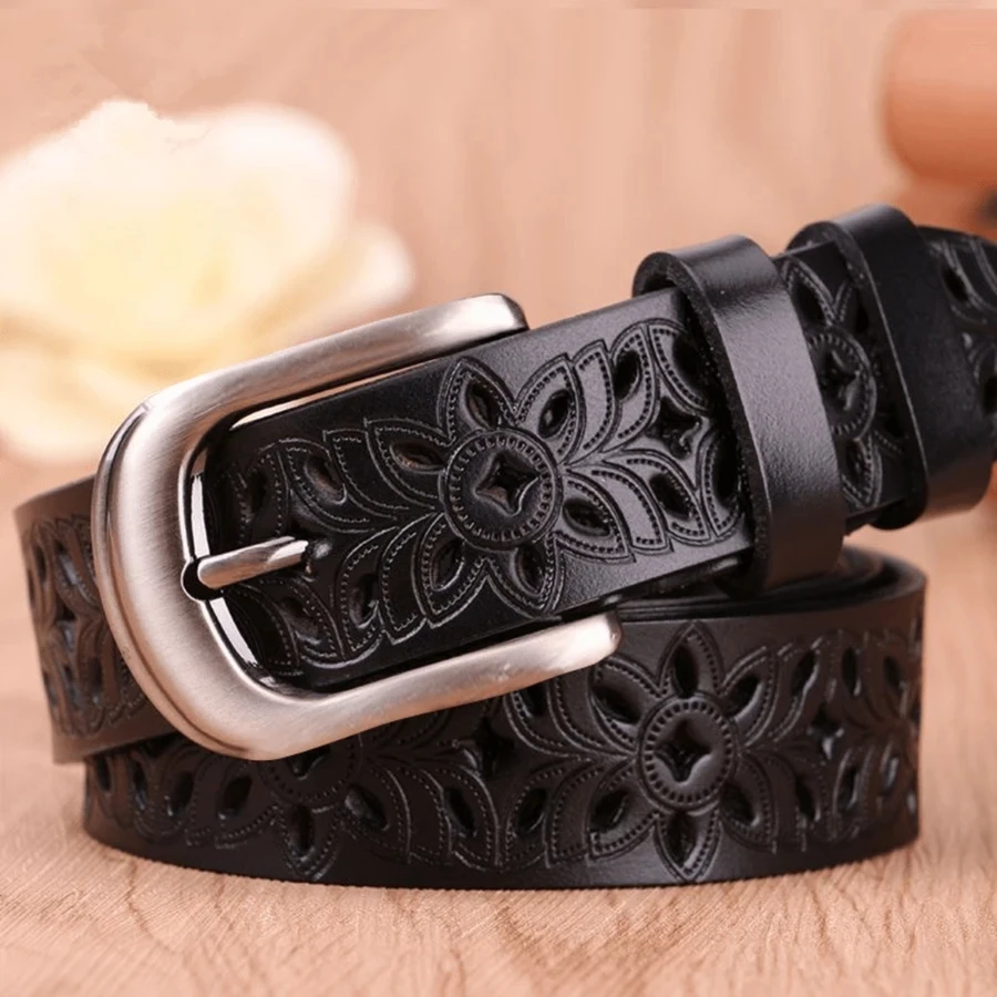 High-Quality Wear-Resistant And Waterproof Pu Leather Black Business Casual Skirts Accessories Women Belts Jeans Vintage Belts