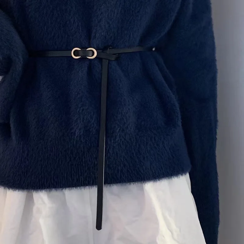 Korean small Thin belt for girls decorative dress versatile women's belt with sweater skirt