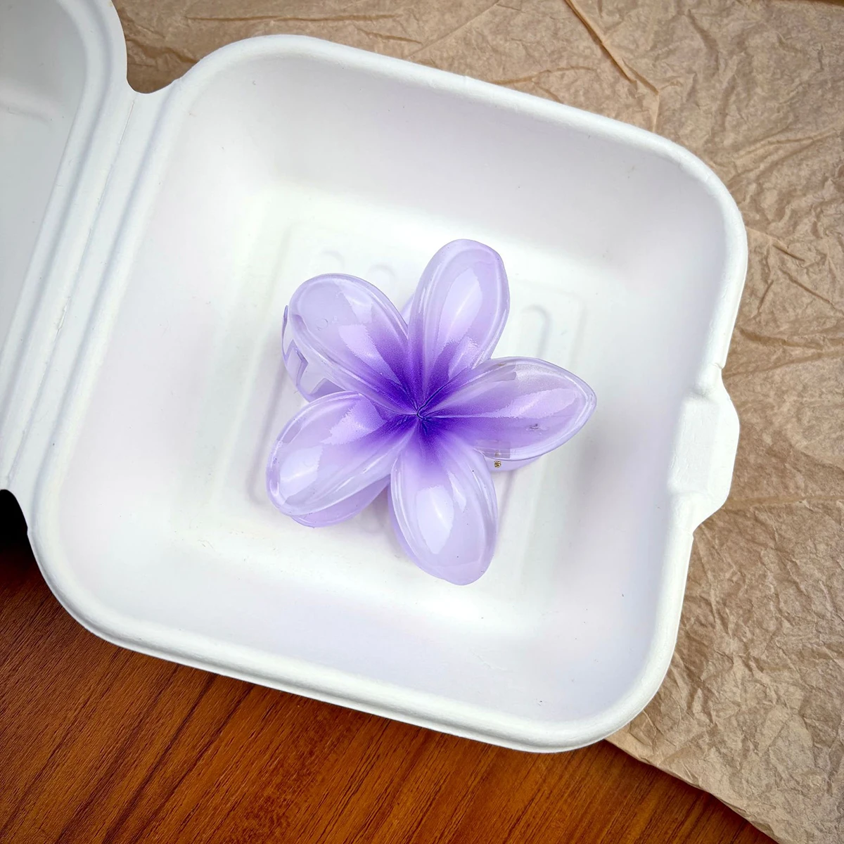 4PCS Fashion Women Flower Hair Clips Vacation Bohemia Egg Flower Hair Clips Barrettes Girls Large Hairpins Hair Accessories