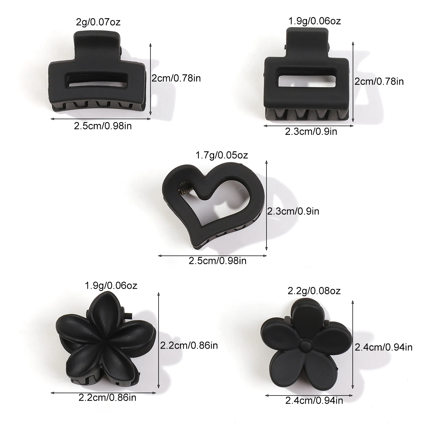 12/24/30Pcs Mini Flower Hair Claw Clips Pack for Women Girl Cute Hair Accessories Creaseless Styling for Bangs Tiny Hair Styling