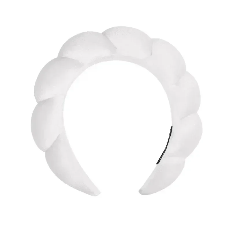 Vintage Velvet Cloud Hair Hoop for Women Girls Sponge Headband Wash Face Wristband Set Spa Bathroom Accessories