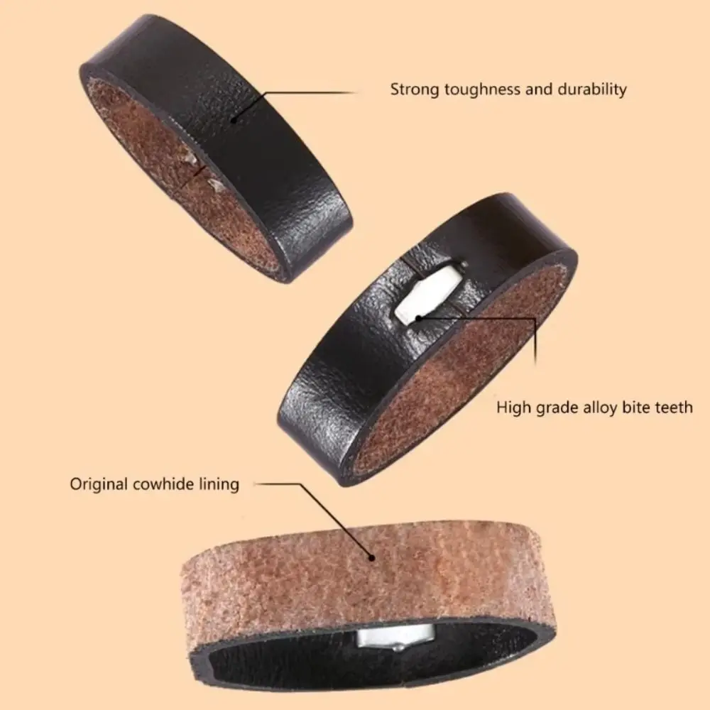 Vintage Universal Waist Belt Loop Genuine Leather DIY Waist Belt Link Loop Buckle Retainer Keeper Waistband Accessories Teenager