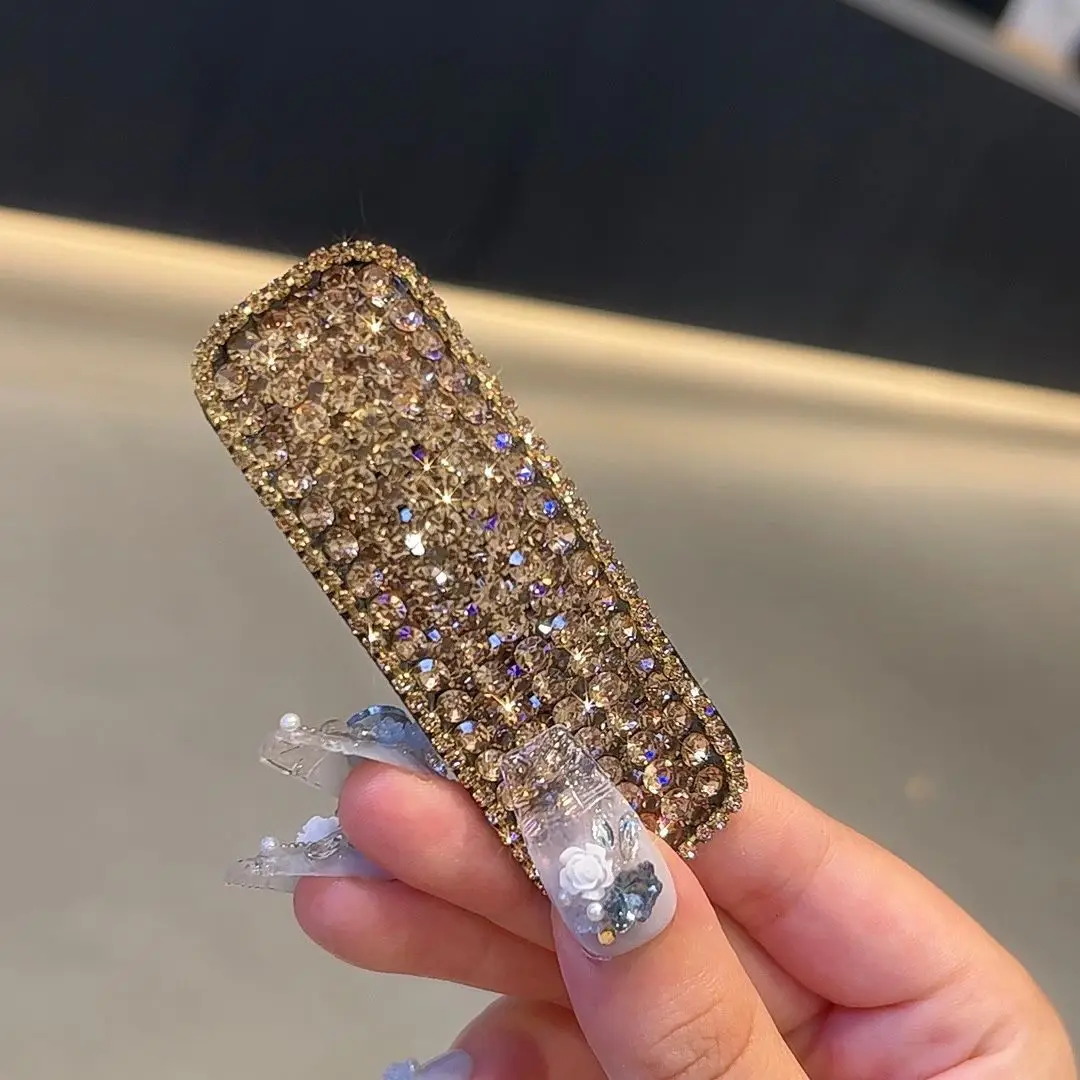 Korean Ladies Full Crystal Elegant Hairpin Side Hair Ornaments Women's New BB Clips Luxury Fashion Hair Clips Accessories