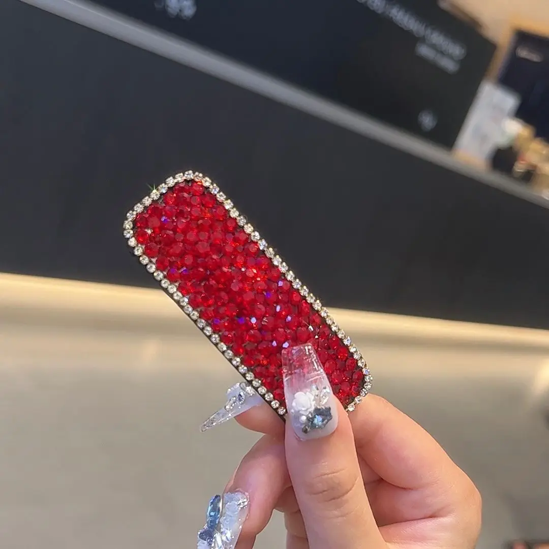 Korean Ladies Full Crystal Elegant Hairpin Side Hair Ornaments Women's New BB Clips Luxury Fashion Hair Clips Accessories