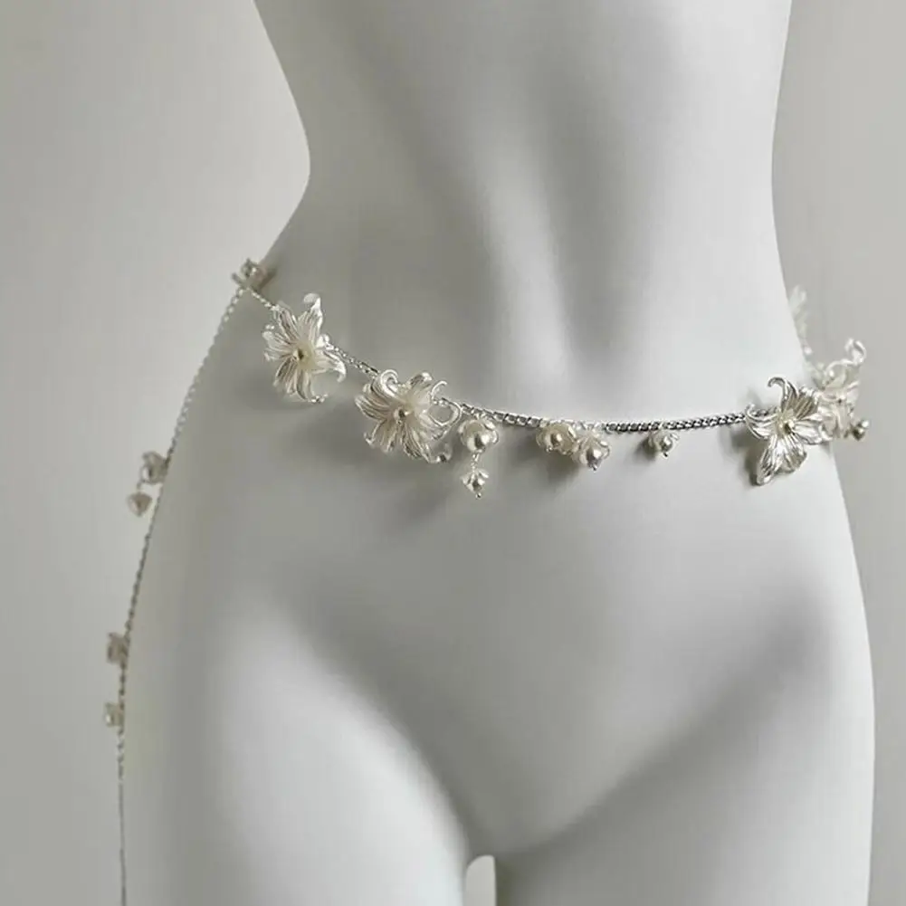 Fashion Y2K Retro Multilayer Pearl Waist Chain Belt For Women - Stylish Body Jewelry Accessories For Party & Casual Wear