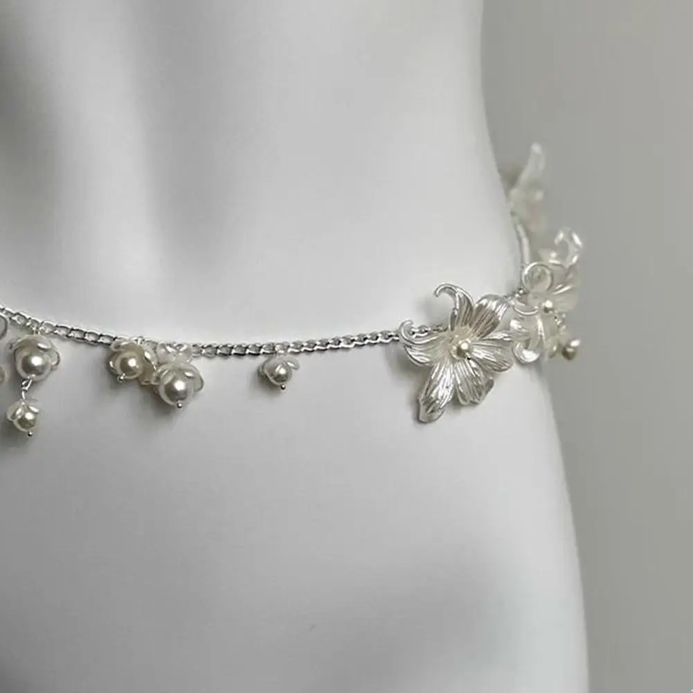 Fashion Y2K Retro Multilayer Pearl Waist Chain Belt For Women - Stylish Body Jewelry Accessories For Party & Casual Wear