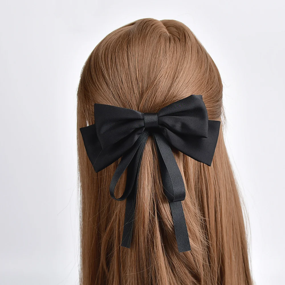 Fashion Spring Ribbons Bows Hair Clips Claw Hairpins For Women Girls Lady Headwear Barrettes Korean Ponytail Hair Accessories