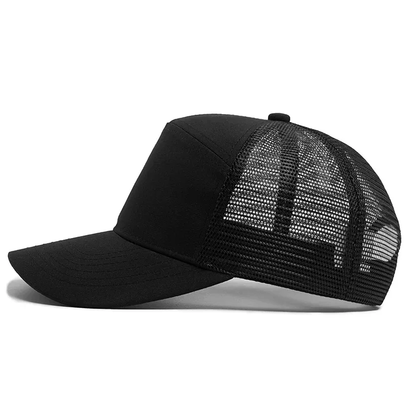Custom logo 7 Panel Baseball Cap Hip Hop Mesh Cap Men's Trucker Hat Visor Hard top Snapback Female unisque DIY design printed gr